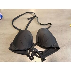 black ADORE ME underwire padded swimsuit bikini top size 36C